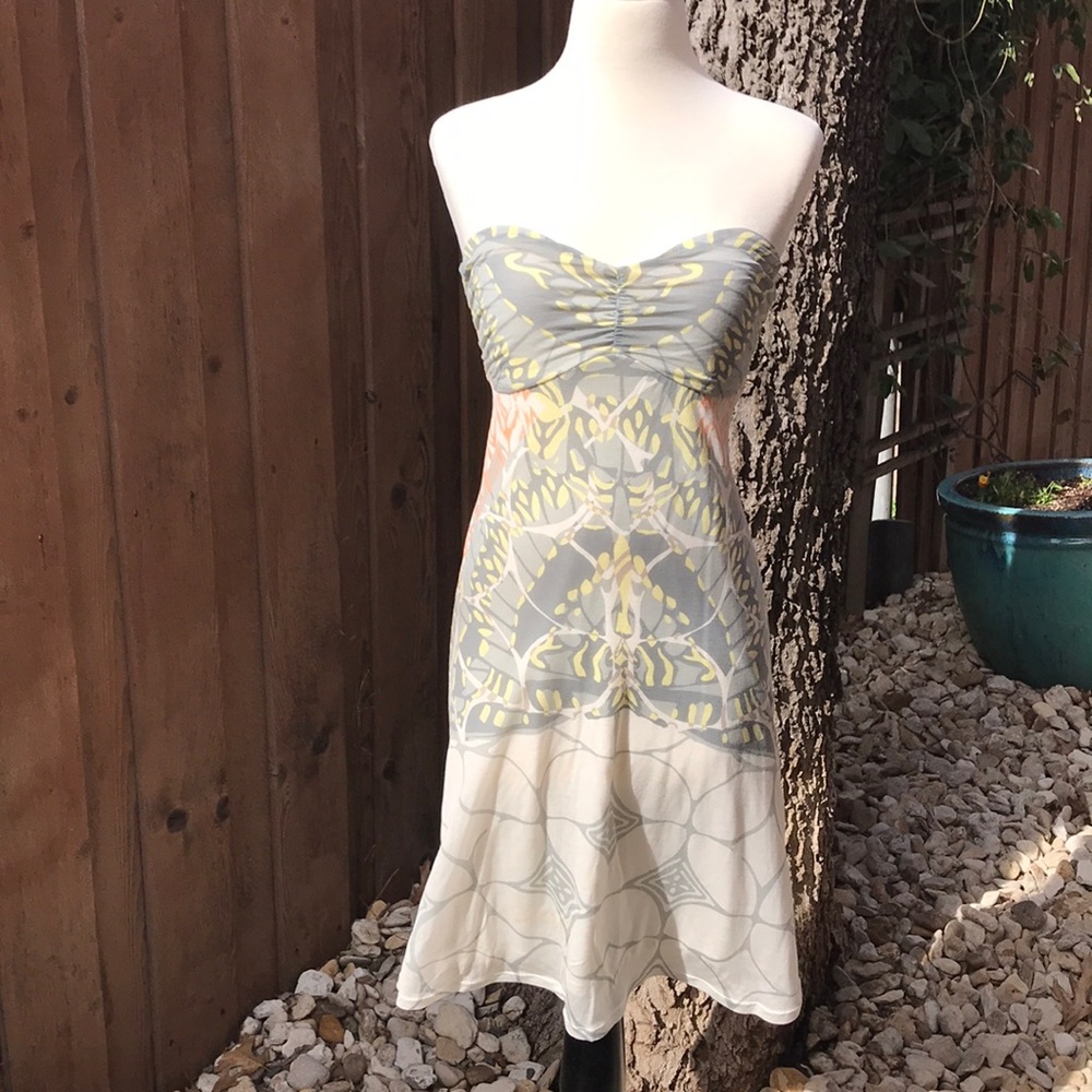 {Free People} VINTAGE Strapless Dress 💐 - Picture 2 of 7